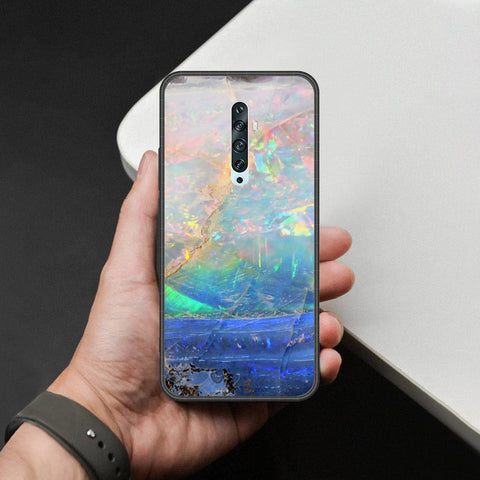 Oppo Reno 2 Cover - Colorful Marble Series - HQ Ultra Shine Premium Infinity Glass Soft Silicon Borders Case