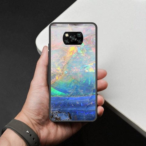 Xiaomi Poco X3 Pro Cover - Colorful Marble Series - HQ Ultra Shine Premium Infinity Glass Soft Silicon Borders Case
