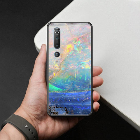 Xiaomi Mi 10 Cover - Colorful Marble Series - HQ Ultra Shine Premium Infinity Glass Soft Silicon Borders Case