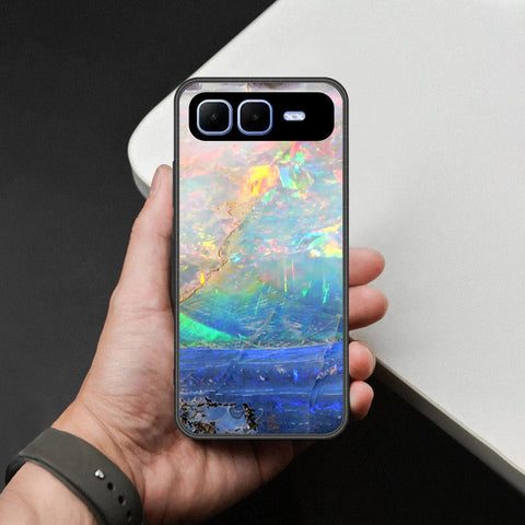 Infinix Smart 10 Plus Cover - Colorful Marble Series - HQ Ultra Shine Premium Infinity Glass Soft Silicon Borders Case