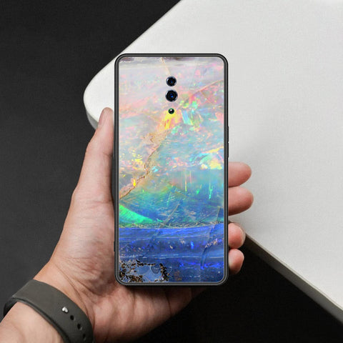 Oppo Reno Cover - Colorful Marble Series - HQ Ultra Shine Premium Infinity Glass Soft Silicon Borders Case
