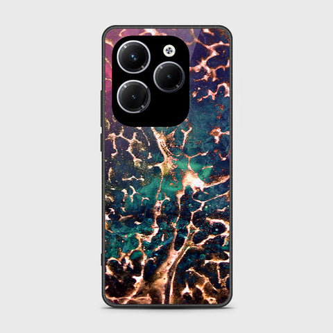 Infinix Hot 40 Cover- Colorful Marble Series - HQ Ultra Shine Premium Infinity Glass Soft Silicon Borders Case