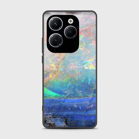 Infinix Hot 40 Cover- Colorful Marble Series - HQ Ultra Shine Premium Infinity Glass Soft Silicon Borders Case