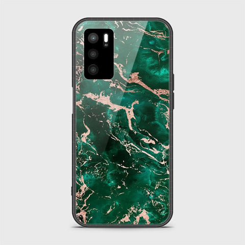 Oppo A16 Cover- Colorful Marble Series - D16 - HQ Ultra Shine Premium Infinity Glass Soft Silicon Borders Case ( Fast Delivery )