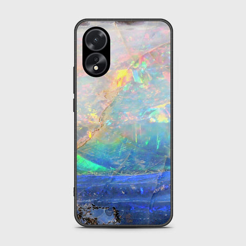 Oppo A38 Cover- Colorful Marble Series - HQ Ultra Shine Premium Infinity Glass Soft Silicon Borders Case