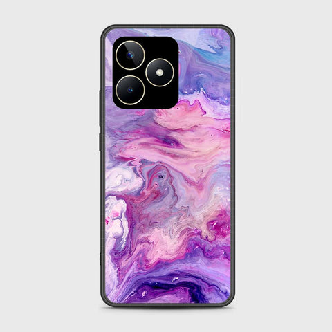 Realme Note 50 Cover- Colorful Marble Series - HQ Ultra Shine Premium Infinity Glass Soft Silicon Borders Case