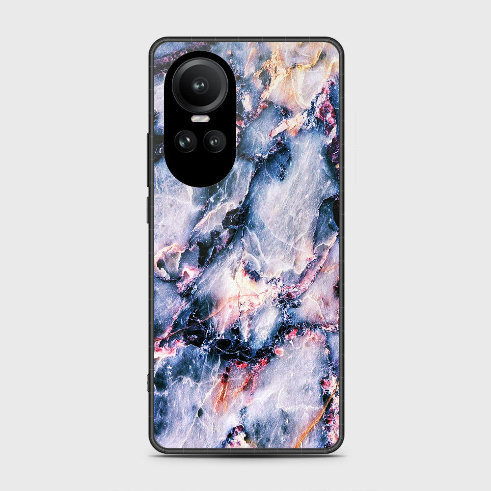 Oppo Reno 10 Pro Cover- Colorful Marble Series - HQ Ultra Shine Premium Infinity Glass Soft Silicon Borders Case