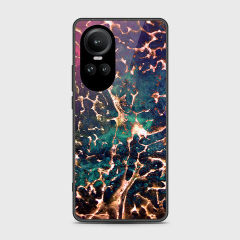 Oppo Reno 10 Pro Cover- Colorful Marble Series - HQ Ultra Shine Premium Infinity Glass Soft Silicon Borders Case