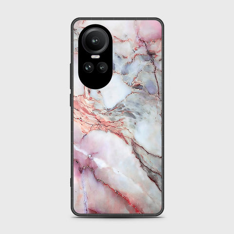 Oppo Reno 10 Cover- Colorful Marble Series - HQ Ultra Shine Premium Infinity Glass Soft Silicon Borders Case (Fast Delivery)(N)