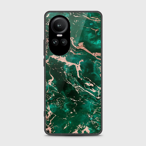 Oppo Reno 10 Pro Cover- Colorful Marble Series - HQ Ultra Shine Premium Infinity Glass Soft Silicon Borders Case