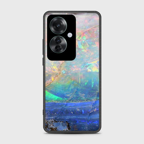 Oppo Reno 11F 5G Cover- Colorful Marble Series - HQ Ultra Shine Premium Infinity Glass Soft Silicon Borders Case