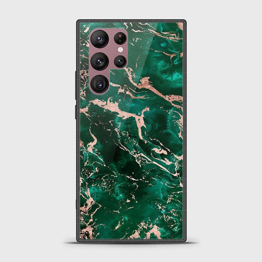 Samsung Galaxy S22 Ultra 5G Cover - Colorful Marble Series - D18 - HQ Ultra Shine Premium Infinity Glass Soft Silicon Borders Case ( Fast Delivery   )