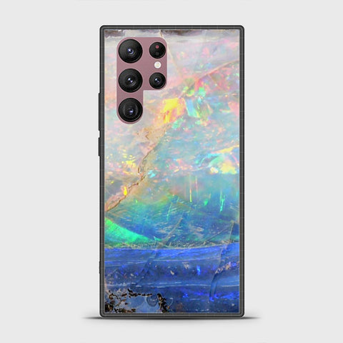 Samsung Galaxy S22 Ultra 5G Cover - Colorful Marble Series - D267 - HQ Ultra Shine Premium Infinity Glass Soft Silicon Borders Case ( Fast Delivery )