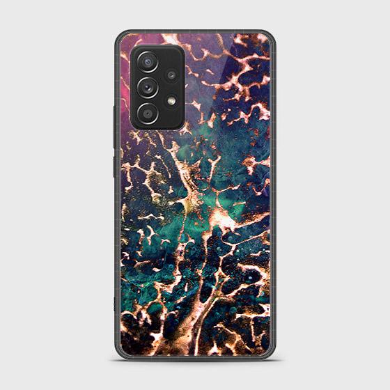 Samsung Galaxy A52 Cover - Colorful Marble Series - D14 - HQ Ultra Shine Premium Infinity Glass Soft Silicon Borders Case ( Fast Delivery )