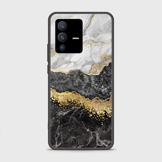 Vivo S12 Cover - Colorful Marble Series - D35 - HQ Ultra Shine Premium Infinity Glass Soft Silicon Borders Case ( fast Delivery )