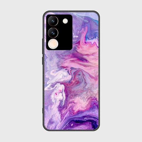 Vivo Y200 Cover- Colorful Marble Series - HQ Ultra Shine Premium Infinity Glass Soft Silicon Borders Case