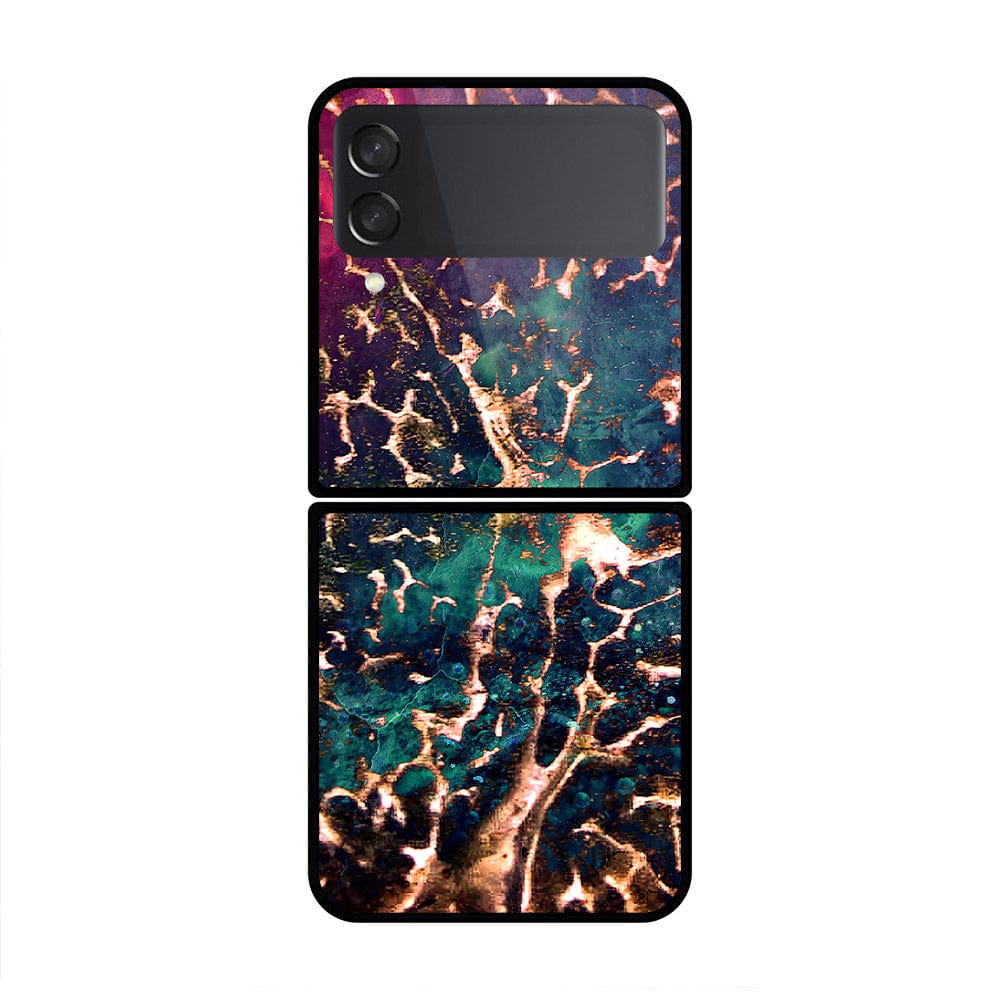 Samsung Galaxy Z Flip 3 5G Cover- Colorful Marble Series - HQ Premium Shine Durable Shatterproof Case (Fast Delivery)