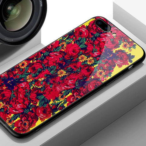 iPhone 13 Mini Cover- Floral Series - HQ Ultra Shine Premium Infinity Glass Soft Silicon Borders Case (Fast Delivery)