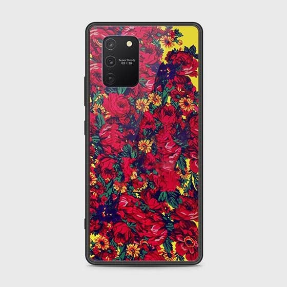 Samsung Galaxy M80s Cover - Floral Series - HQ Ultra Shine Premium Infinity Glass Soft Silicon Borders Case