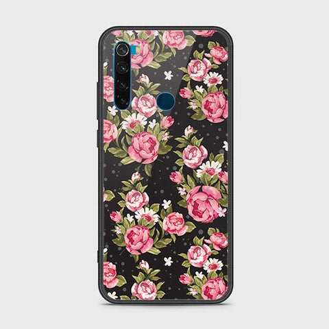 Xiaomi Redmi Note 8 2021 Cover - Floral Series - D15 - HQ Ultra Shine Premium Infinity Glass Soft Silicon Borders Case ( Fast Delivery )