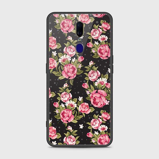 Oppo F11 Cover - Floral Series - HQ Ultra Shine Premium Infinity Glass Soft Silicon Borders Case (Fast Delover) (SU)