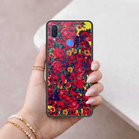 Huawei Honor Play Cover - Floral Series - HQ Ultra Shine Premium Infinity Glass Soft Silicon Borders Case