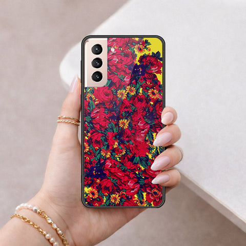 Samsung Galaxy S21 Plus 5G Cover - Floral Series - HQ Ultra Shine Premium Infinity Glass Soft Silicon Borders Case