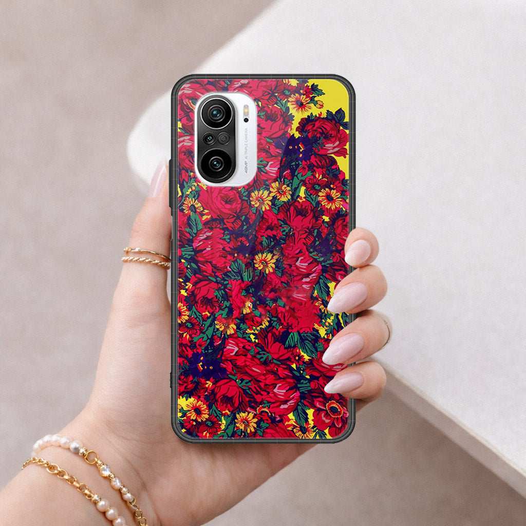 Xiaomi Mi 11i Cover - Floral Series - HQ Ultra Shine Premium Infinity Glass Soft Silicon Borders Case