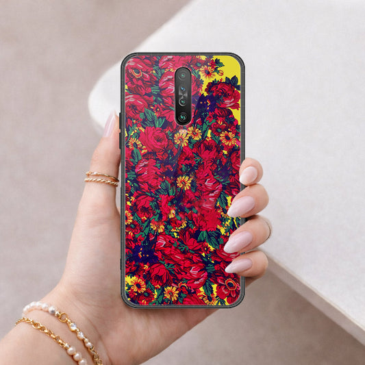 Xiaomi Poco X2 Cover - Floral Series - HQ Ultra Shine Premium Infinity Glass Soft Silicon Borders Case