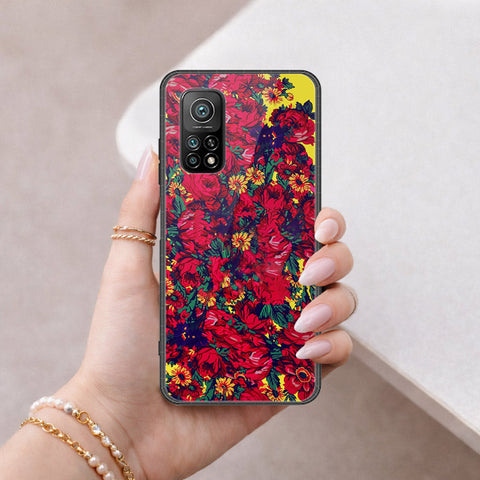 Xiaomi Mi 10T Pro Cover - Floral Series - HQ Ultra Shine Premium Infinity Glass Soft Silicon Borders Case