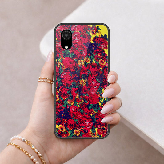 Samsung Galaxy A03 Core Cover - Floral Series - HQ Ultra Shine Premium Infinity Glass Soft Silicon Borders Case