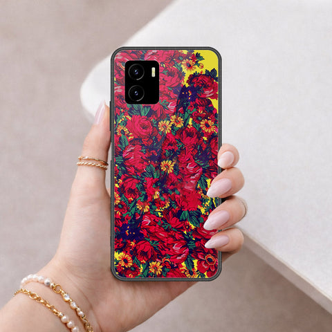 Vivo Y15a Cover - Floral Series - HQ Ultra Shine Premium Infinity Glass Soft Silicon Borders Case