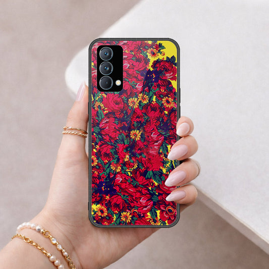 Realme GT Master Cover - Floral Series - HQ Ultra Shine Premium Infinity Glass Soft Silicon Borders Case