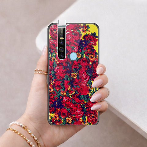 Tecno Camon 15 Pro Cover - Floral Series - HQ Ultra Shine Premium Infinity Glass Soft Silicon Borders Case