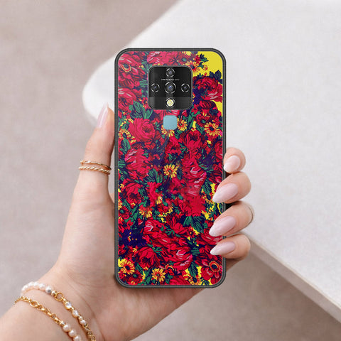 Tecno Camon 16 Pro Cover - Floral Series - HQ Ultra Shine Premium Infinity Glass Soft Silicon Borders Case