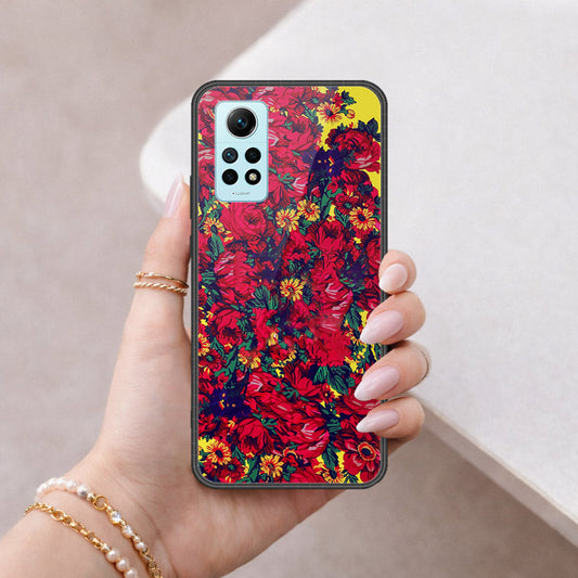 Xiaomi Redmi Note 12 Pro 4G Cover - Floral Series - HQ Ultra Shine Premium Infinity Glass Soft Silicon Borders Case