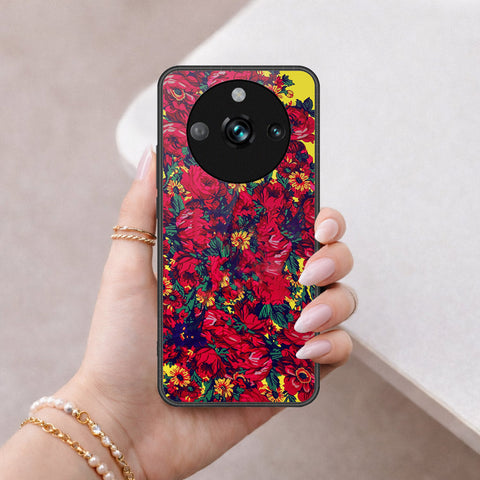 Realme 11 Pro Plus Cover - Floral Series - HQ Ultra Shine Premium Infinity Glass Soft Silicon Borders Case