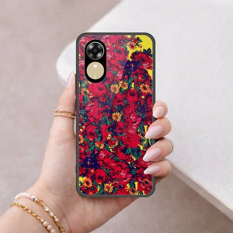 Oppo A17k Cover - Floral Series - HQ Ultra Shine Premium Infinity Glass Soft Silicon Borders Case