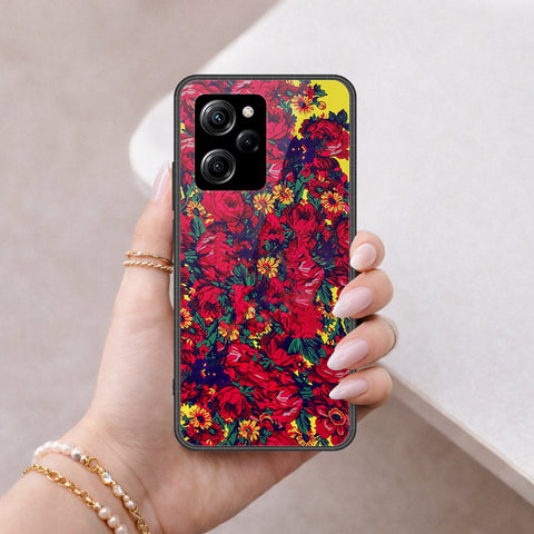 Xiaomi Redmi Note 12 Pro Speed Cover - Floral Series - HQ Ultra Shine Premium Infinity Glass Soft Silicon Borders Case