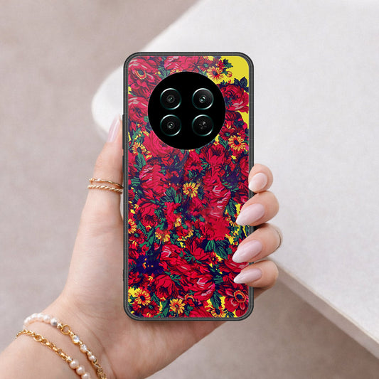 Realme P1 Speed Cover - Floral Series - HQ Ultra Shine Premium Infinity Glass Soft Silicon Borders Case