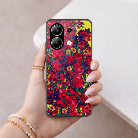 Xiaomi Redmi Note 14S Cover - Floral Series - HQ Ultra Shine Premium Infinity Glass Soft Silicon Borders Case