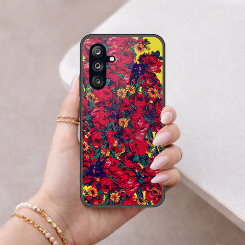 Samsung Galaxy A27 Cover - Floral Series - HQ Ultra Shine Premium Infinity Glass Soft Silicon Borders Case