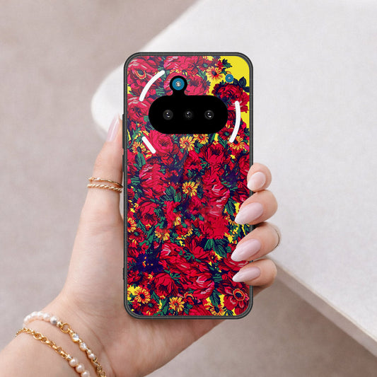 Nothing Phone 3a Cover - Floral Series - HQ Ultra Shine Premium Infinity Glass Soft Silicon Borders Case