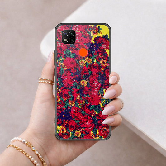 Xiaomi Poco C31 Cover - Floral Series - HQ Ultra Shine Premium Infinity Glass Soft Silicon Borders Case