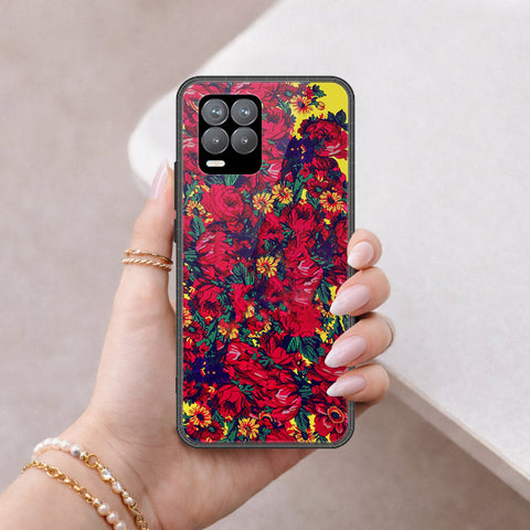 Realme 8 Pro Cover - Floral Series - HQ Ultra Shine Premium Infinity Glass Soft Silicon Borders Case