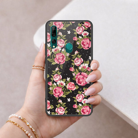 Huawei Y9 Prime 2019 Cover - Floral Series - HQ Ultra Shine Premium Infinity Glass Soft Silicon Borders Case