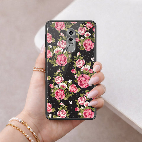 Huawei Honor 6X Cover - Floral Series - HQ Ultra Shine Premium Infinity Glass Soft Silicon Borders Case