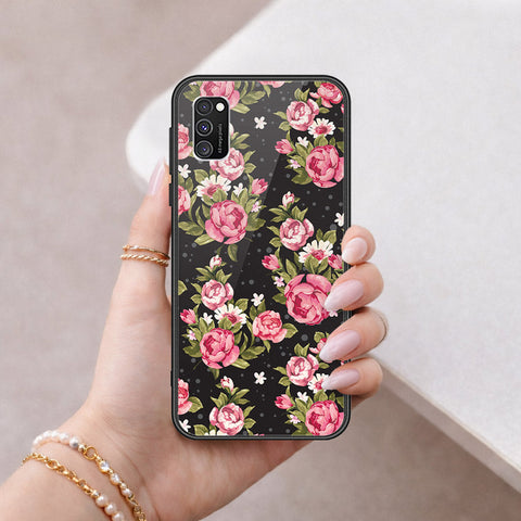 Samsung Galaxy M02s Cover - Floral Series - HQ Ultra Shine Premium Infinity Glass Soft Silicon Borders Case