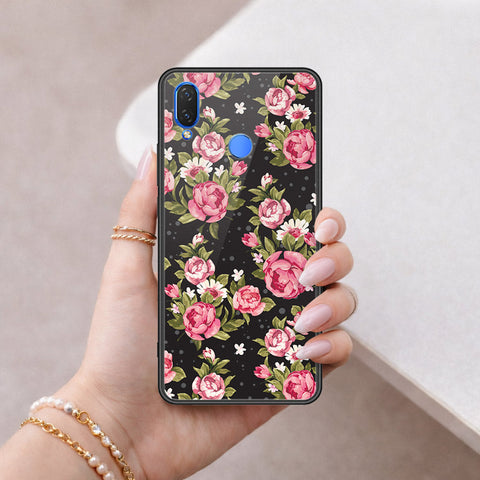 Huawei Nova 3i  Cover - Floral Series - HQ Ultra Shine Premium Infinity Glass Soft Silicon Borders Case