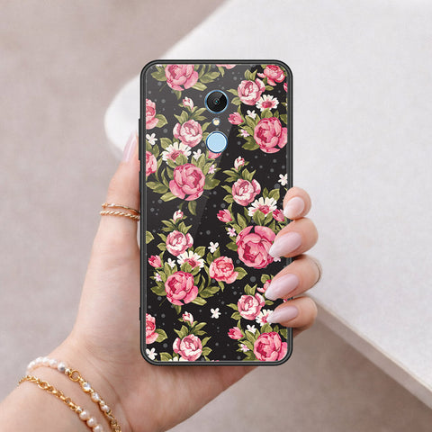 Xiaomi Redmi Note 5 / Redmi 5 Plus Cover - Floral Series - HQ Ultra Shine Premium Infinity Glass Soft Silicon Borders Case